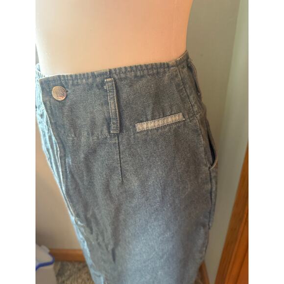 Organically Grown Vintage 80's Denim Skirt Size 7 - Picture 3 of 7